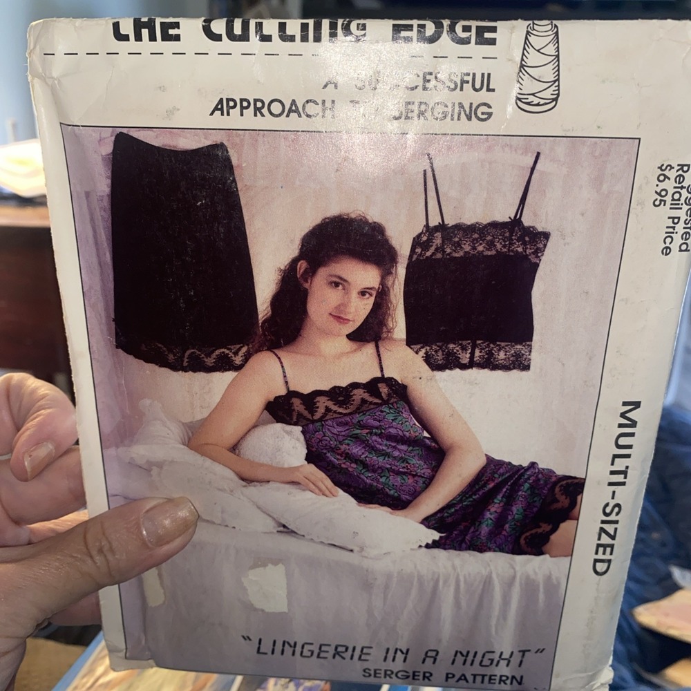 The Cutting Edge Lingerie in a Night Serger Pattern Vintage Uncut Multi-Size